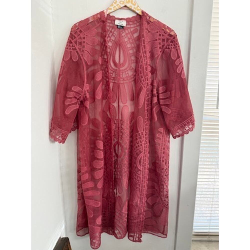 DAVID AND YOUNG Lace Midi Length Cardigan | One Size Fits Most